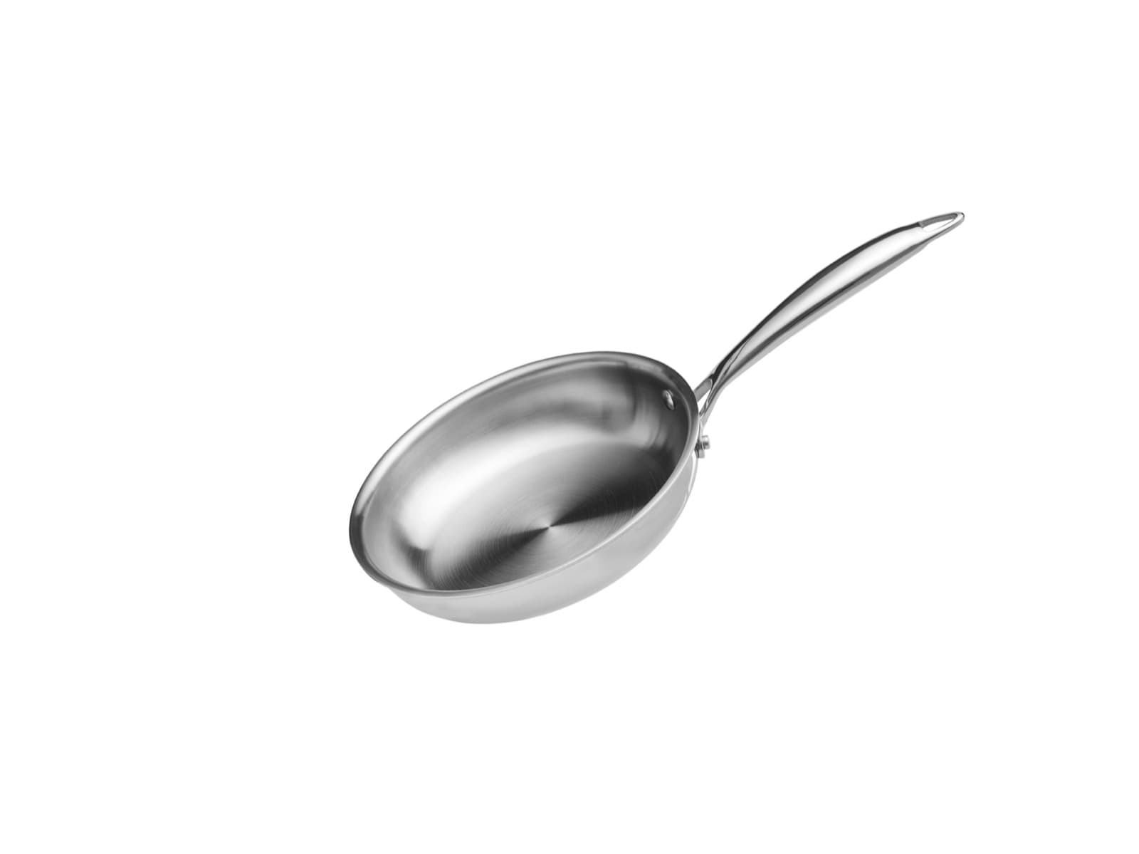 8-inch stainless steel skillet from above