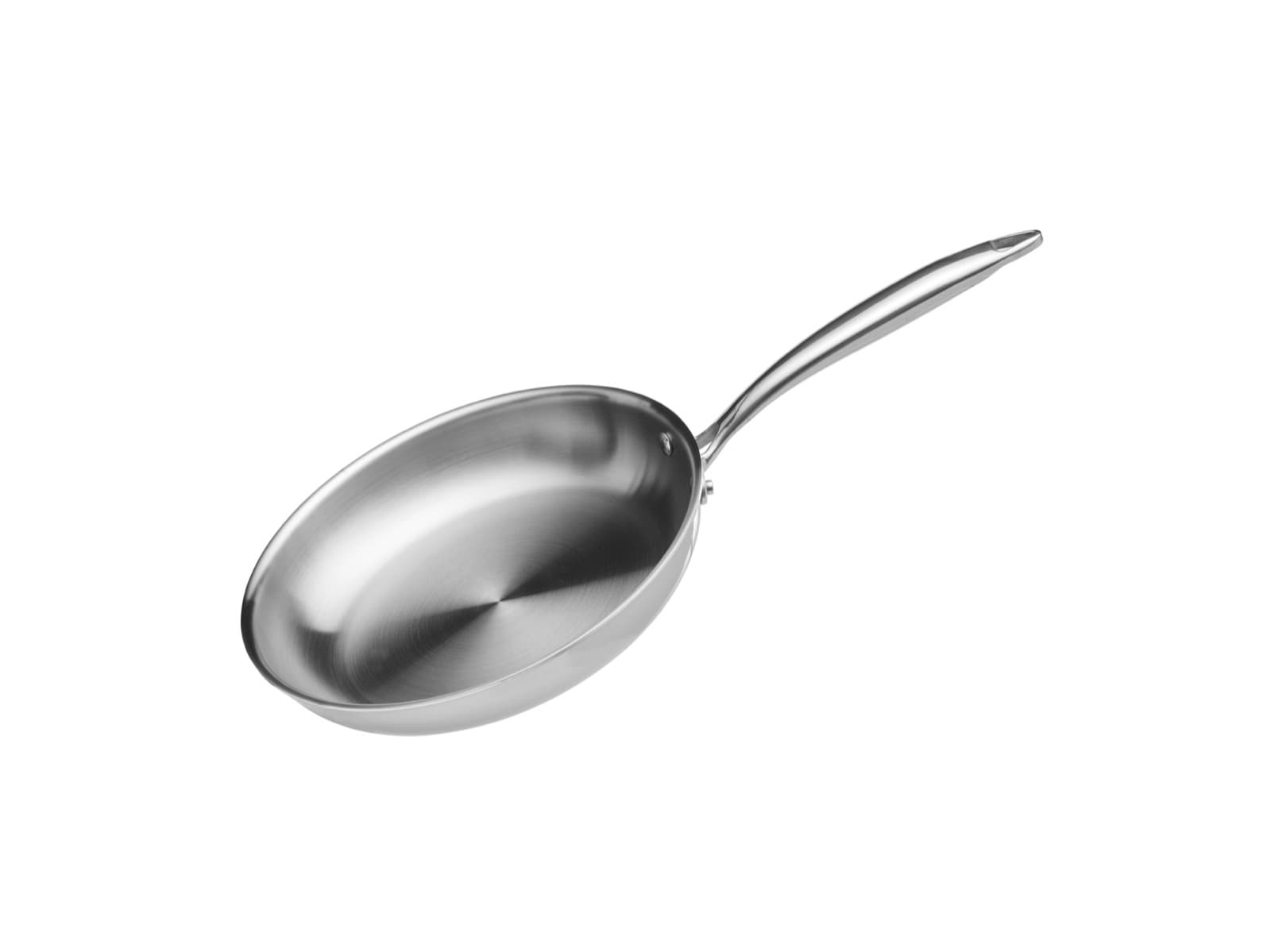 9.5-inch stainless steel skillet from above